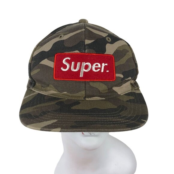 Super Camo Snapback Baseball Hat Cap Streetwear Urban Hip Hop Skater Redneck - Picture 1 of 16